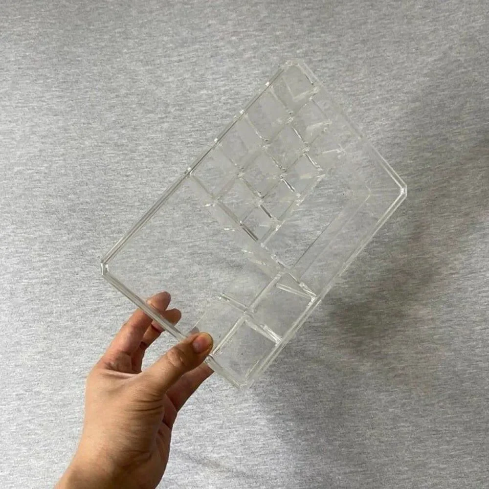 iDesign Clear Acrylic 16 Compartments Cosmetics Skincare Makeup Organizer